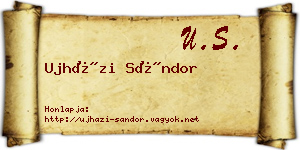 Ujházi Sándor névjegykártya