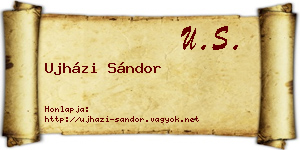 Ujházi Sándor névjegykártya
