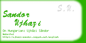 sandor ujhazi business card