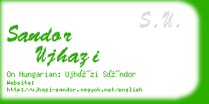 sandor ujhazi business card